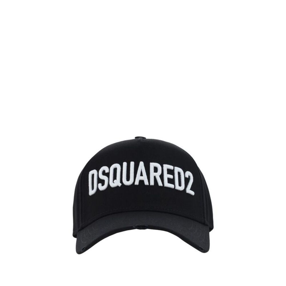 Dsquared² Black Cotton Cap (Baseball Men's Hat)